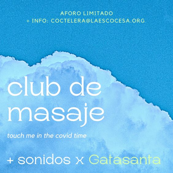 Club de massatge. Touch me in the covid time.