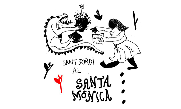 Sant Jordi al Santa Mònica / Intercanvi de llibres i plantes, autoimpressió de fanzíns i creació de xapes literàries